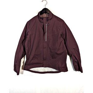 Co-op Cycles Women's L Cycling Jacket Windbreaker Burgundy Full Zip Rain Coat